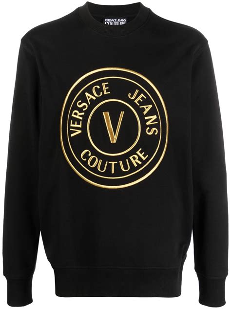 Versace Jeans Couture Felpa Con Ricamo 